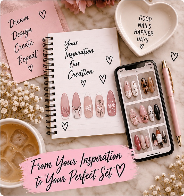 Custom nail inspiration and design planning