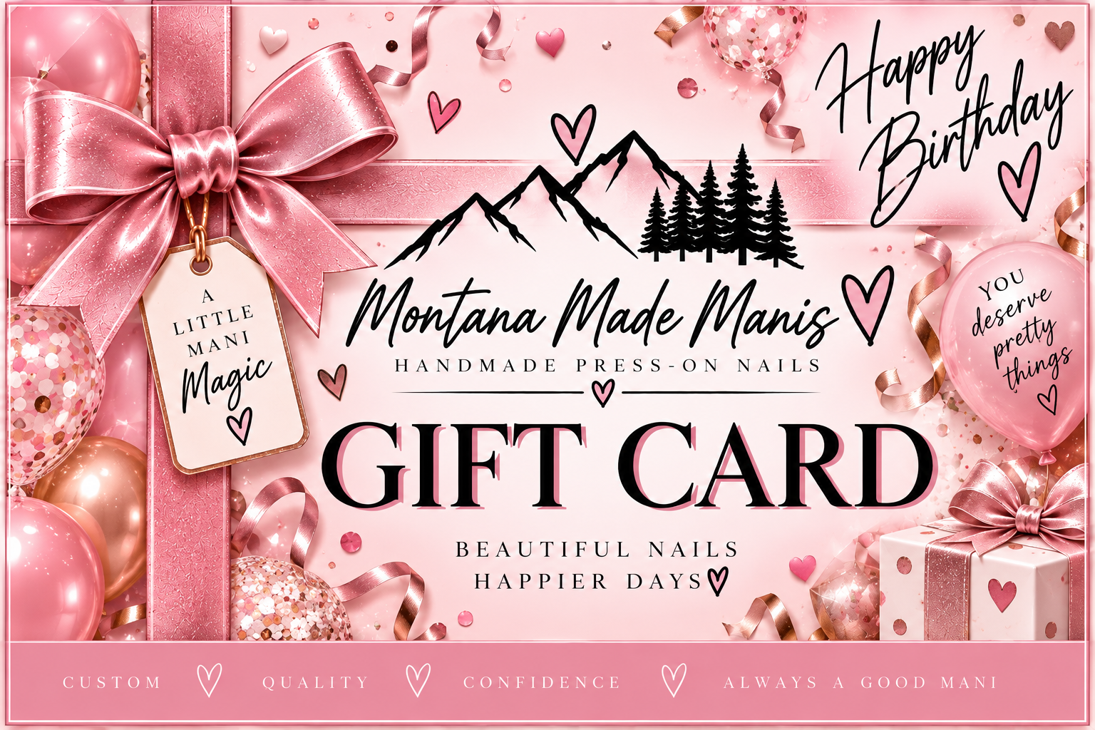 Montana Made Manis birthday gift card
