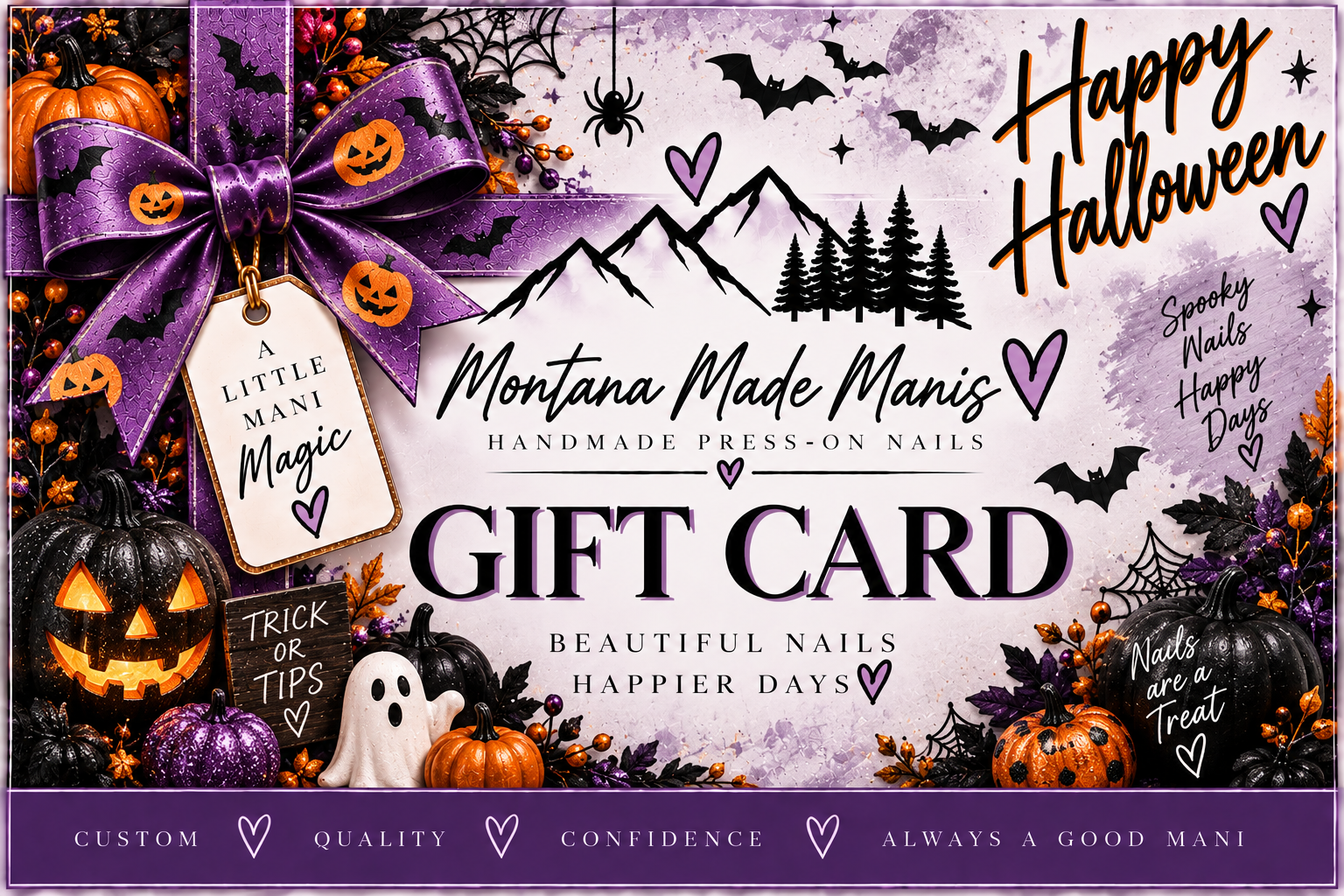 Montana Made Manis Halloween gift card
