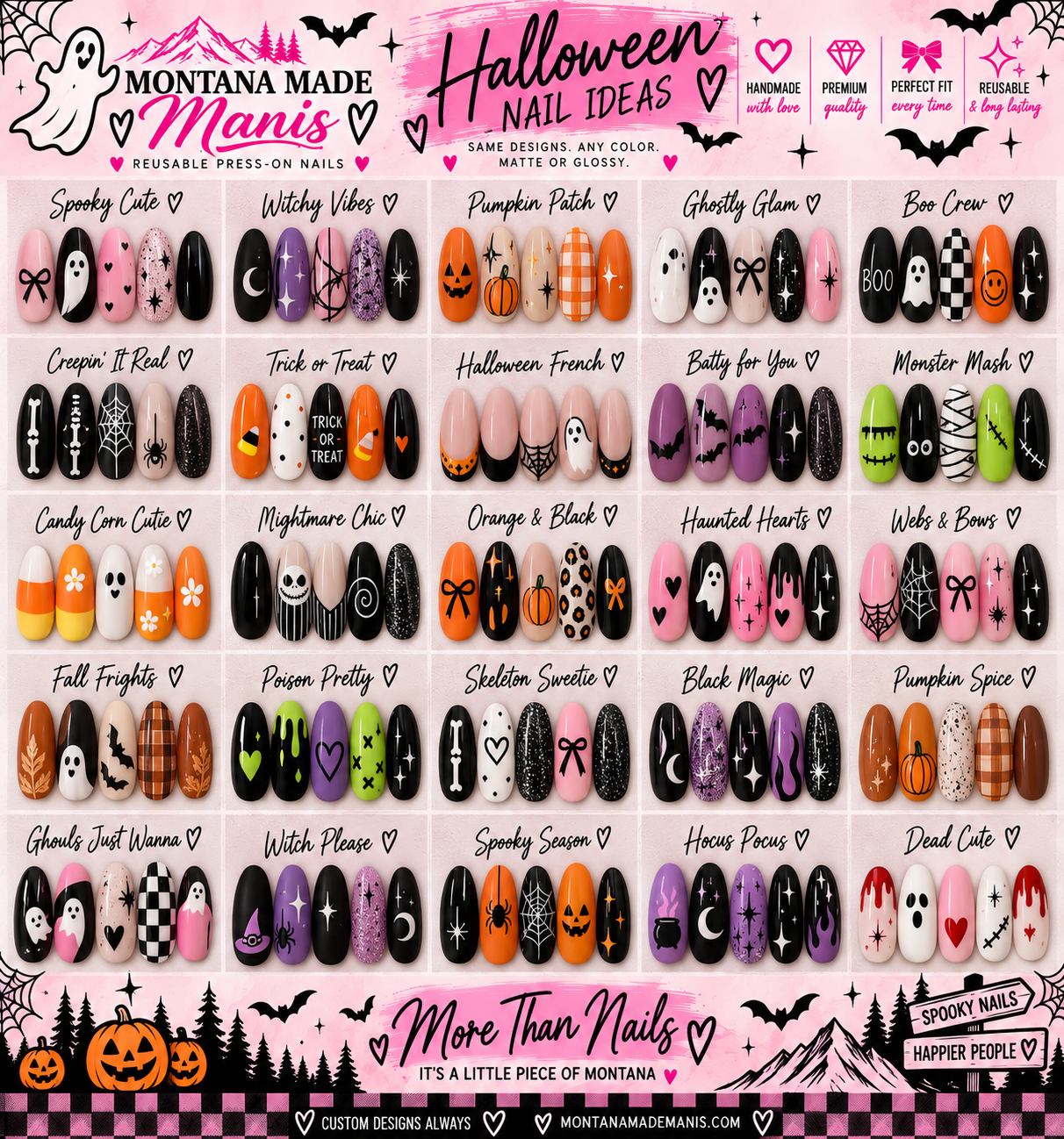 Halloween press-on nail collection