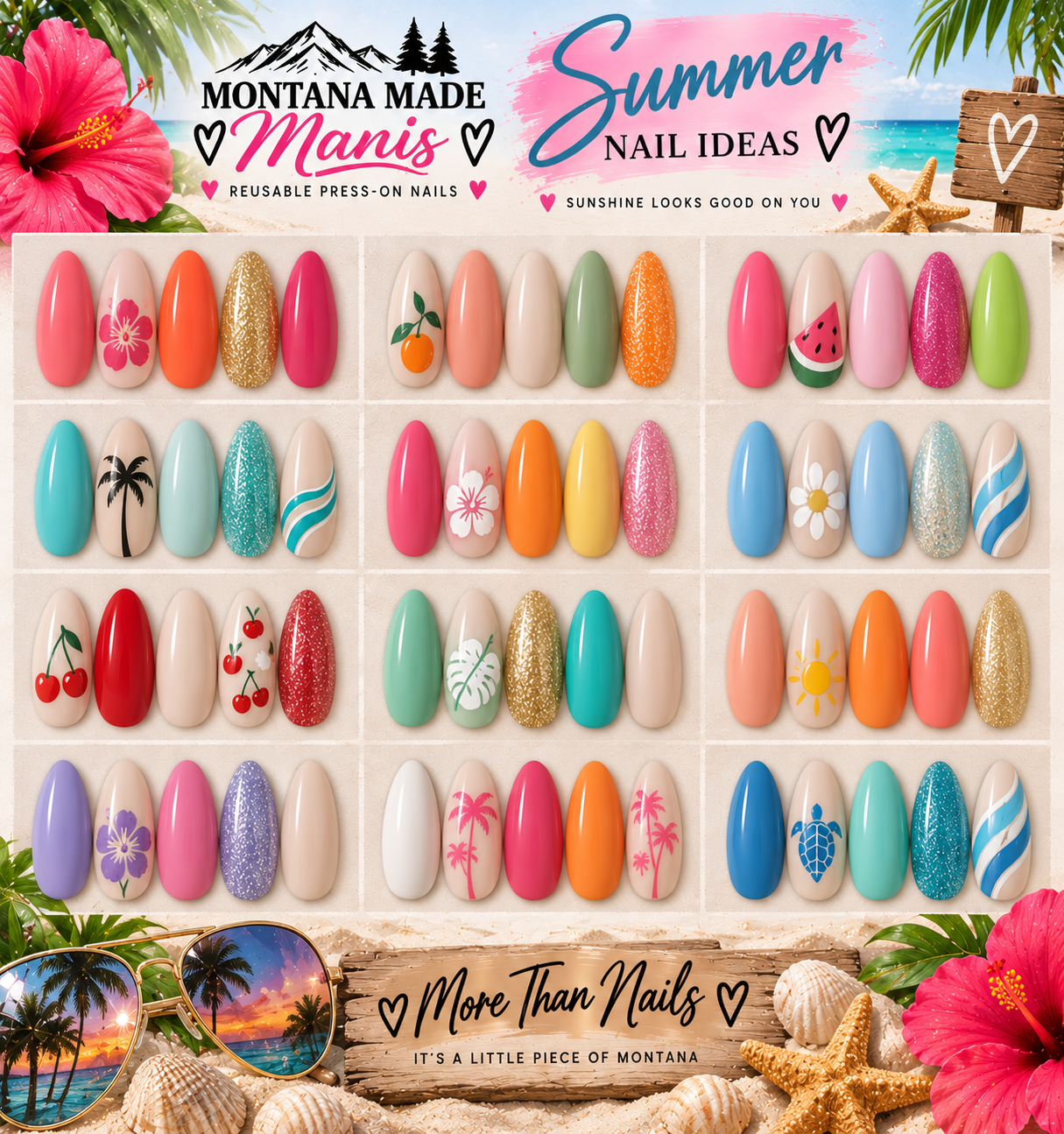 Summer press-on nail ideas
